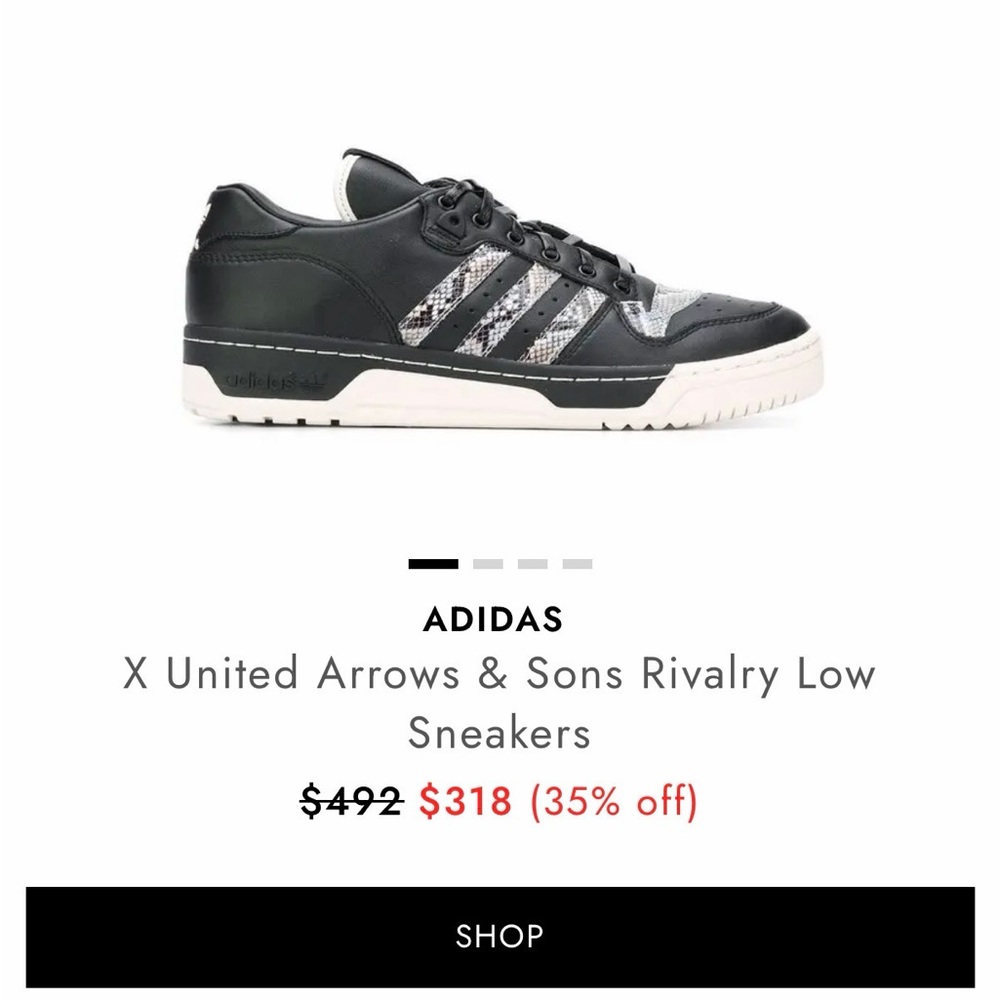 NEW ADIDAS X United Arrows & Sons Rivalry Low Sneakers Limited Edition 2018 - Picture 2 of 11